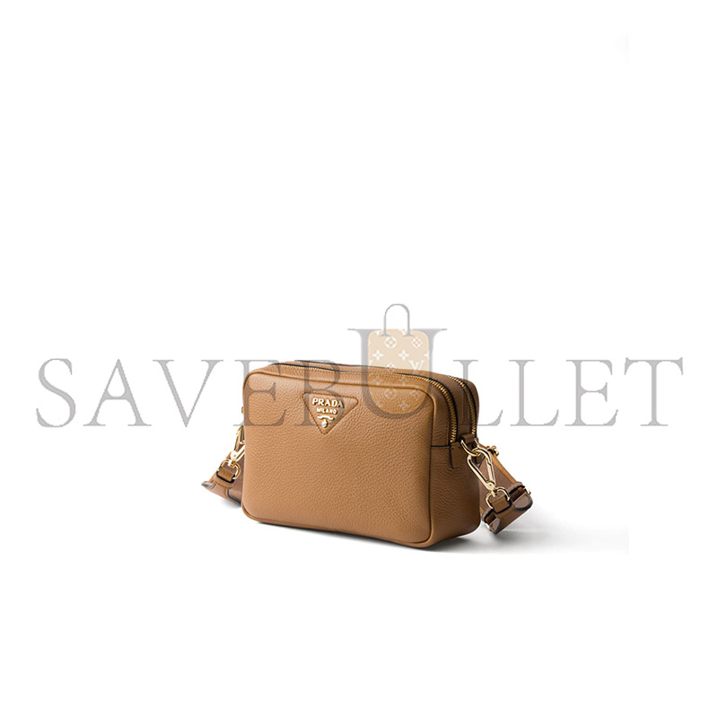 PRADA SMALL LEATHER SHOULDER BAG 1BH082 (22*14.5*8.5cm) 